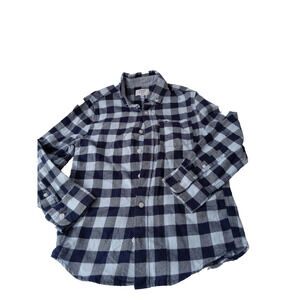 Crown and Ivy Blue Plaid Flannel Long Sleeve Kids Small